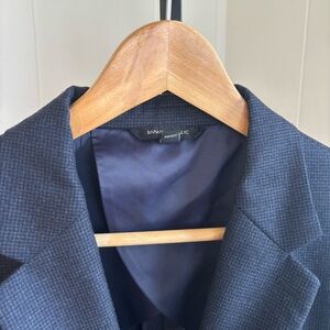 Banana Republic Blue Wool 3 Button Slim Semi Unstructured Sport Coat Men 44L